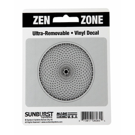 Sunburst Systems Decal Zen Zone Geometric Circle vinyl 2.75 in x 3.5 in 6064